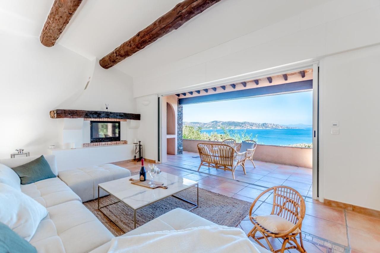 Superbe Villa, Incroyable Vue Mer, Piscine Chauffee, Climatisee Sainte-Maxime Luaran gambar