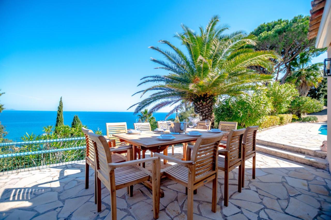 Superbe Villa, Incroyable Vue Mer, Piscine Chauffee, Climatisee Sainte-Maxime Luaran gambar