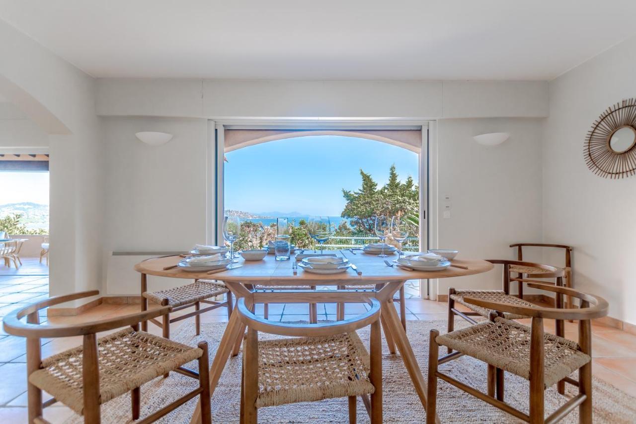 Superbe Villa, Incroyable Vue Mer, Piscine Chauffee, Climatisee Sainte-Maxime Luaran gambar